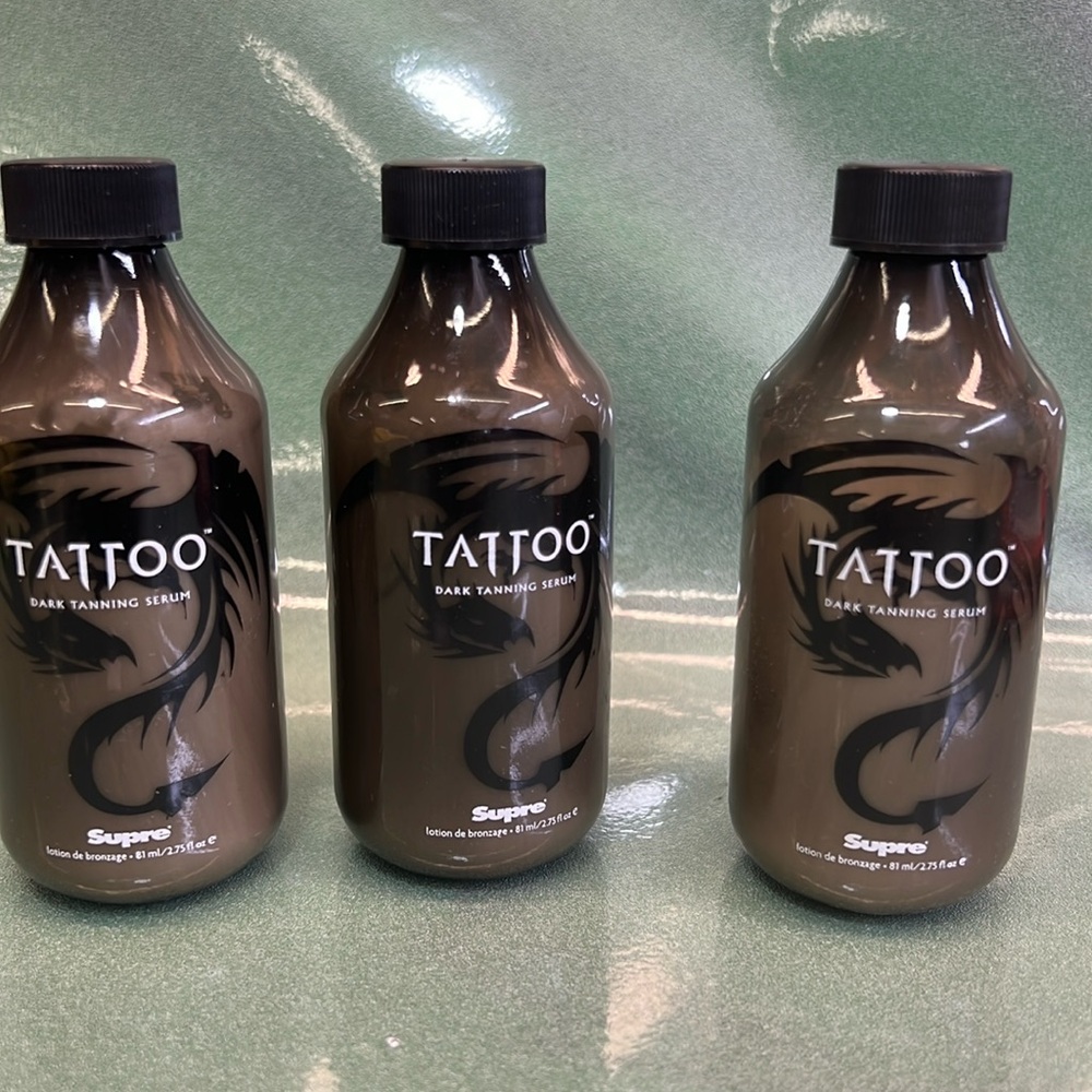Tattoo Dark Tanning Serum Supre Tan 2.75 fl.oz. Travel Size New  3 Pack!!